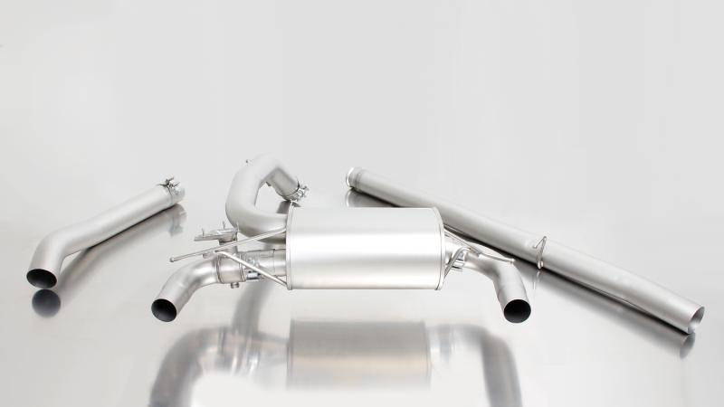 Stainless steel cat-back system: Sport Exhaust Ford Focus Mk3 with integrated valve system, incl. EEC homologation