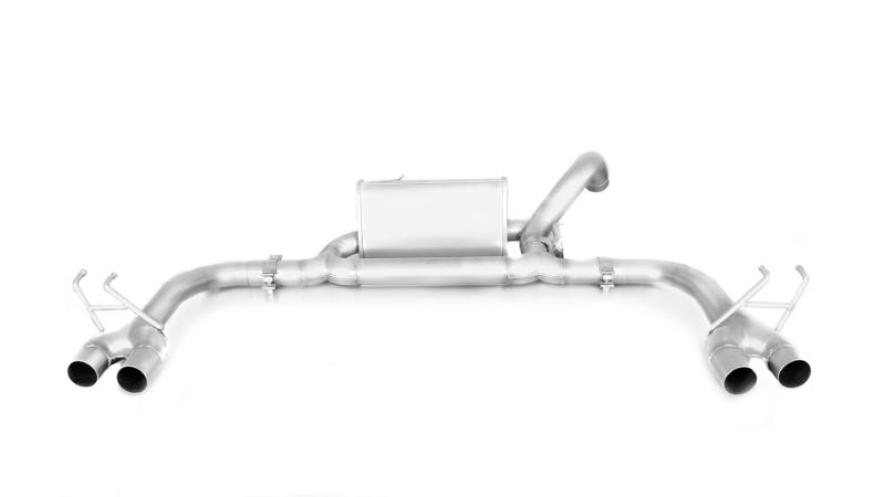 Sport exhaust centered for left/right system with integrated valve