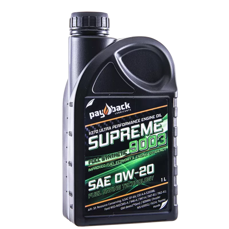 Helsyntetisk 0W-20 SUPREME 9003 1 Liter Flaska