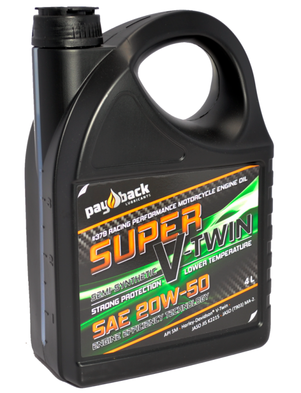 Motorolja SUPER V-TWIN SAE 20W-50 4 Liter - Pay Back
