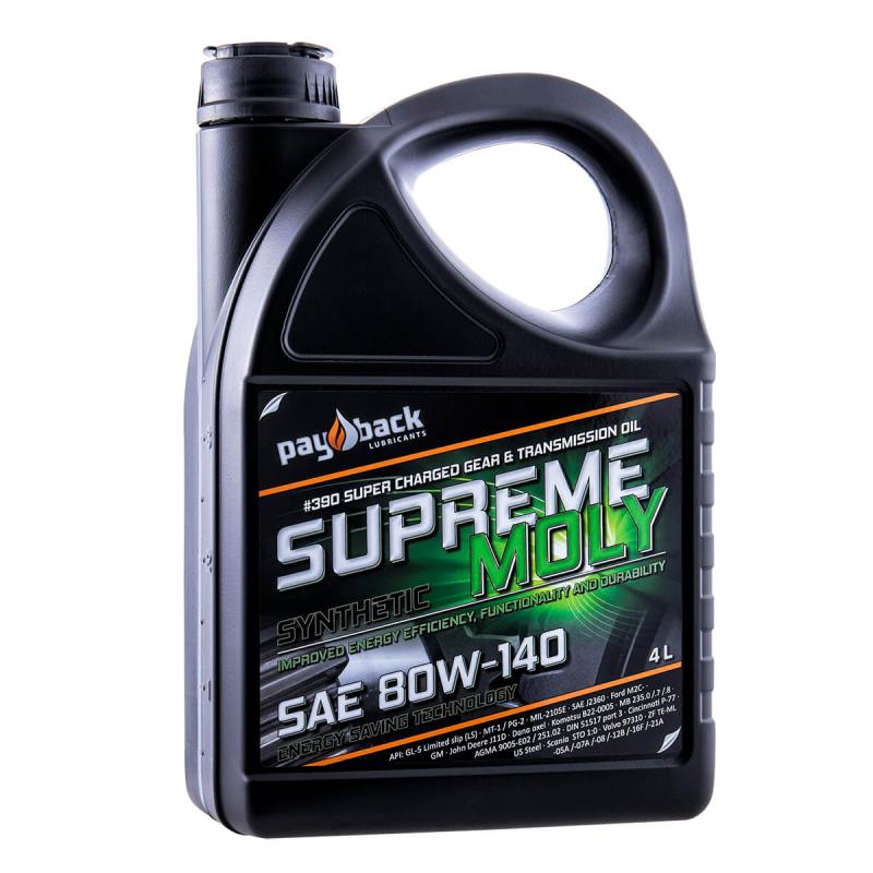 Växällådsolja SUPREME MOLY SEMI-SYNTHETIC GL-4/5 LS SAE 80W - 140 4 Liter