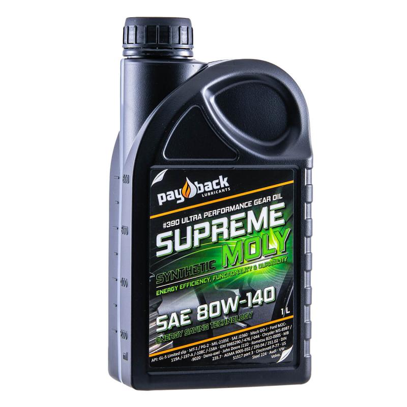 Växällådsolja SUPREME MOLY SEMI-SYNTHETIC GL-4/5 LS SAE 80W - 140 1 Liter Flaska