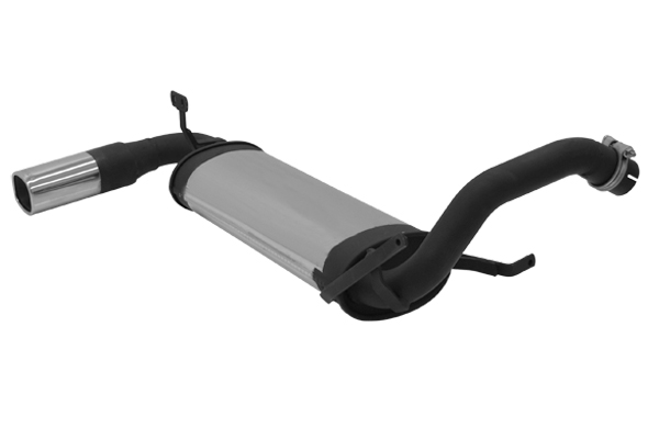 sport exhaust with 1 tail pipe 92x78 mm