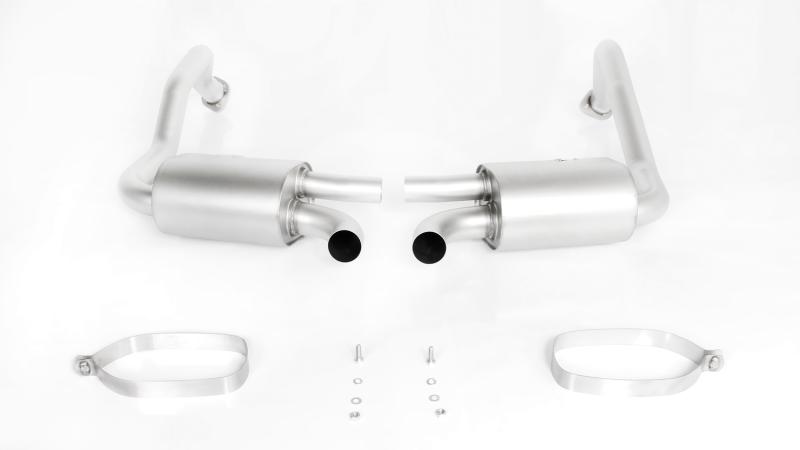 Axle-back system, Stainless steel sport exhaust left and right for Porsche Boxter 718 (selectable tail pipes), incl. EC homologation