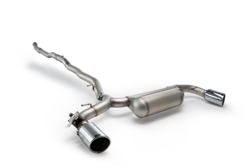 RACING GPF-back-system: RACING sport exhaust, with 1 integrated valve & non-resonated RACING GPF-back-section, NO EC TYPE APPROVAL