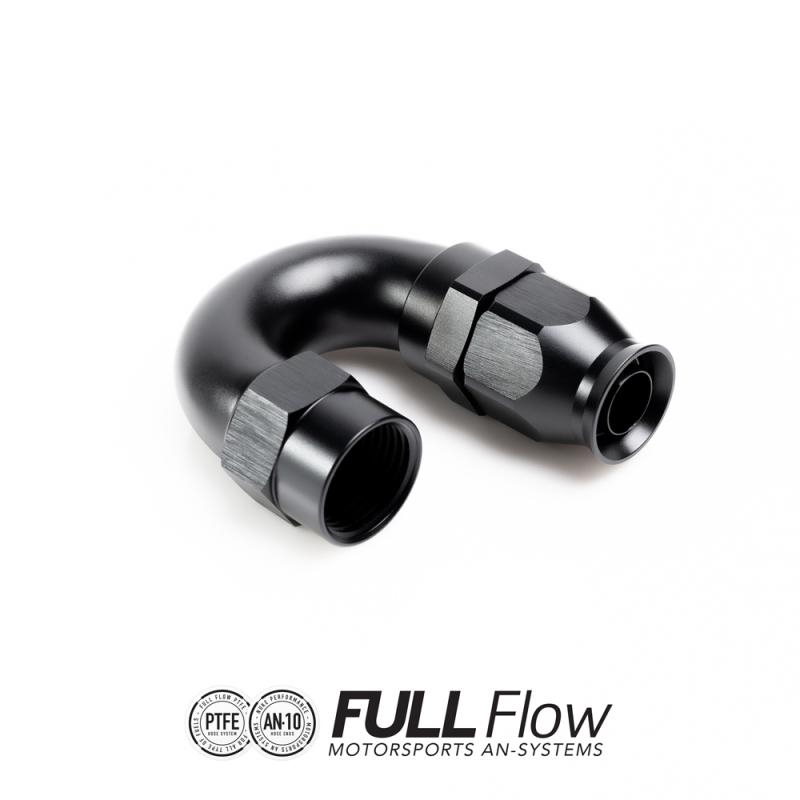 Full Flow PTFE Hose End Fitting 180 Degree AN-10