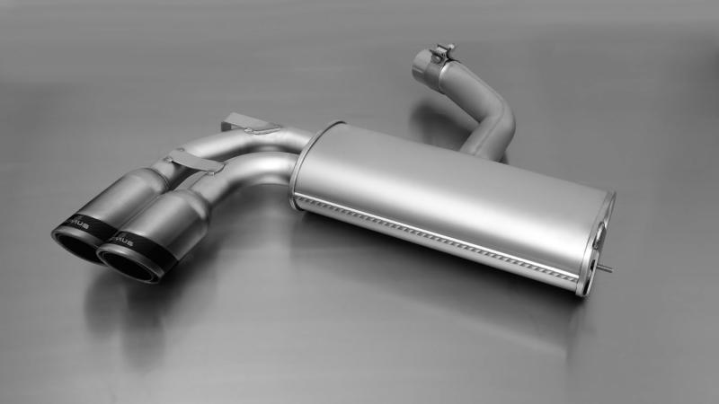 sport exhaust with 2 tail pipes Dia: 84 mm Carbon Race