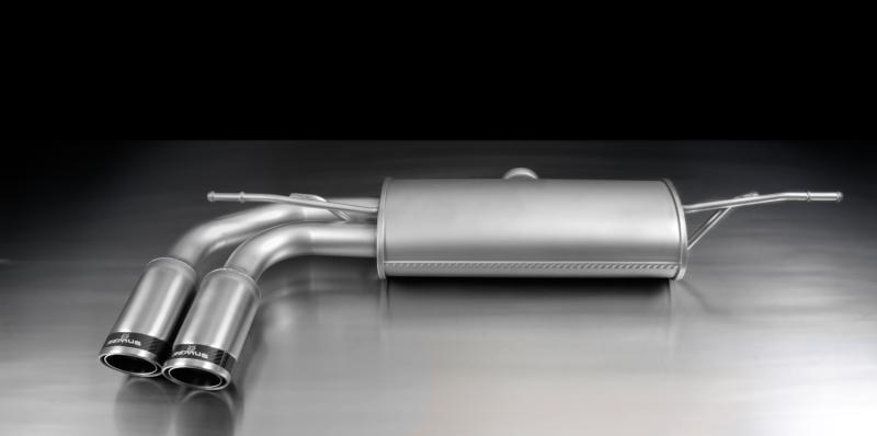 sport exhaust with 2 tail pipes Dia: 84 mm Carbon Race