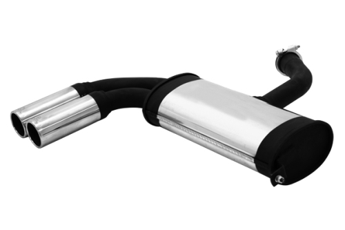 Sport exhaust for the Volkswagen Golf 6 2.0l TDI with 2 tail pipes Dia: 76mm, EEC approved