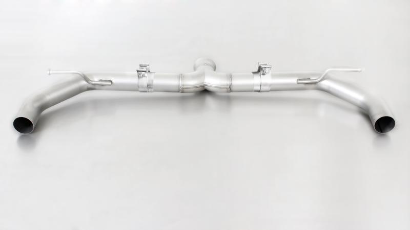 RACING Axle-back-system dual L/R non-resonated suitable for the original rear skirt (selectable tail pipes), without homologation