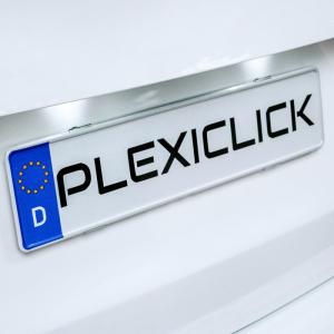 Nummerskylthållare Plexiclick Transparent - 2 par