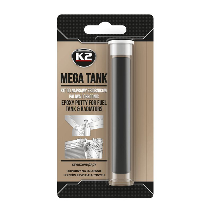 K2 epoxispackel för snabba reparationer av bränsletankar, kylare K2 Mega Tank epoxy putty - 20g