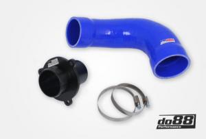 VAG 1.8 2.0 TSI (MQB) Turbo Muffler Delete, OEM Tryckrör, Blå slang