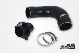 VAG 1.8 2.0 TSI (MQB) Turbo Muffler Delete, OEM Tryckrör, Svart slang