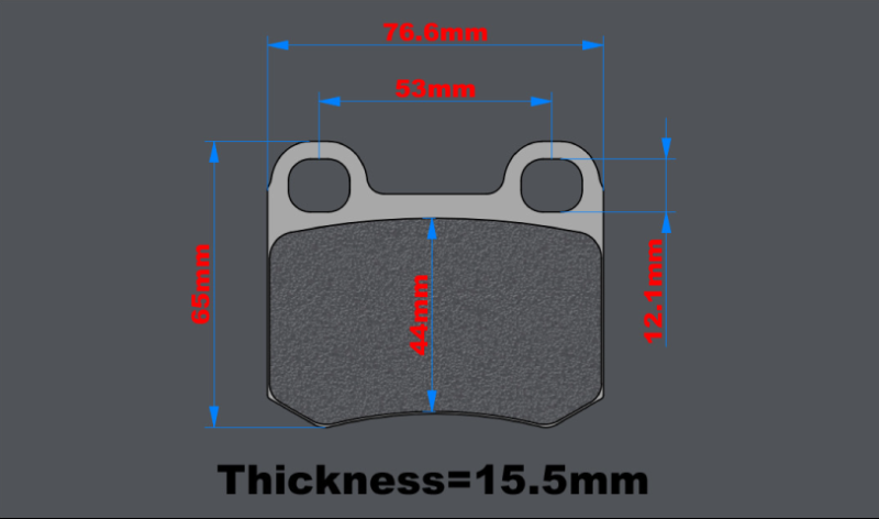 Bromsbelägg D2 original till D2 bromskit Dual Fuel (330mm-356mm) - 8 Belägg