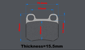Bromsbelägg D2 RACE till D2 bromskit Dual Fuel (330mm-356mm) - 8 Belägg