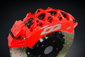 D2 Bromskit fram SEAT LEON 1.8T 20V TURBO (För bil med glidok). 5 X 100 (99~06), 330x32mm, 6-kolvsok med dammskydd. D2 Hollow bromsok!