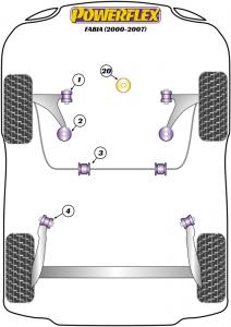 Skoda Fabia (2000-2007) Bak bakaxel infästning bussning, 72.5mm PFR85-415