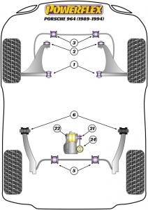 Porsche 964 (1989 - 1994) Front Anti Roll Bar Bush 20mm