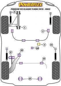 Porsche 911 Classic (1978 - 1989) Turbo Fram bärarm inre bussning PFF57-401