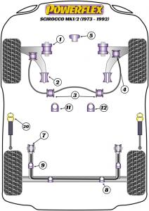 Volkswagen Scirocco MK1/2 (1973 - 1992) Engine Mount Stopper Bush