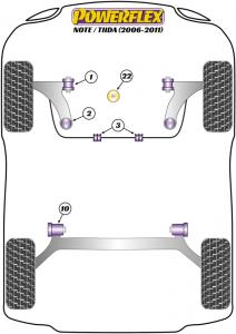 Nissan Note / Tiida (2006 - 2011) PowerAlign Camber Bolt Kit (14mm)