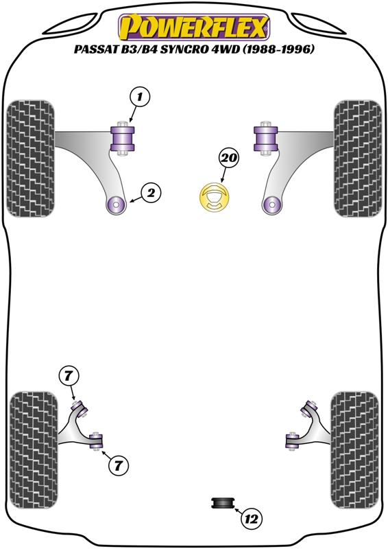 Volkswagen Passat B3/B4 (1988 - 1996) Rear Lower Engine Mount Bush