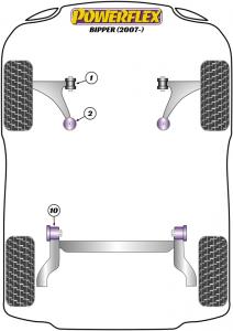 Peugeot Bipper (2007-on) Fram arm Bak bussning PFF80-1102