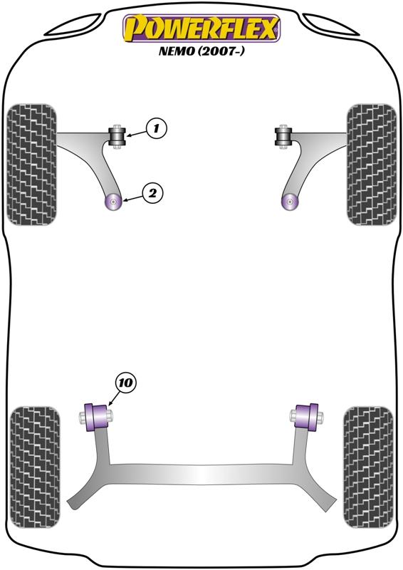 Citroen Nemo (2007-on) Front Arm Front Bush