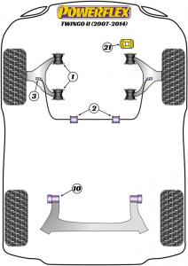 Renault Twingo II (2007-2014) PowerAlign Camber bult kit (14mm)  PFA100-14