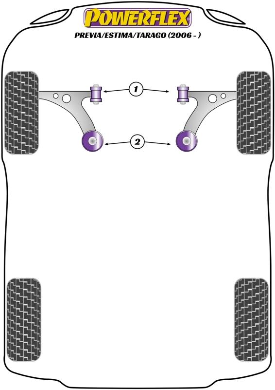 Toyota Previa / Estima / Tarago (2006 -) Fram bärarm Bak bussning  PFF76-702