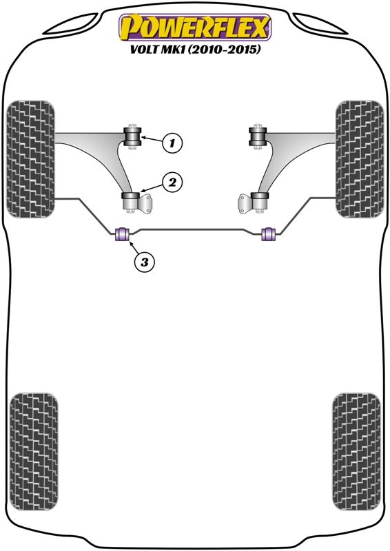 Chevrolet Volt MK1 (2010 - 2015) Fram arm Fram bussning PFF80-1401