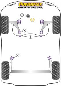 Seat Ibiza MK3 6L (2002-2008) Bak bakaxel infästning bussning, 72.5mm PFR85-415