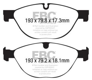 Bromsbelägg EBC Yellowstuff - JAGUAR F-TYPE 5.0 SUPERCHARGED Bensin 550Hk