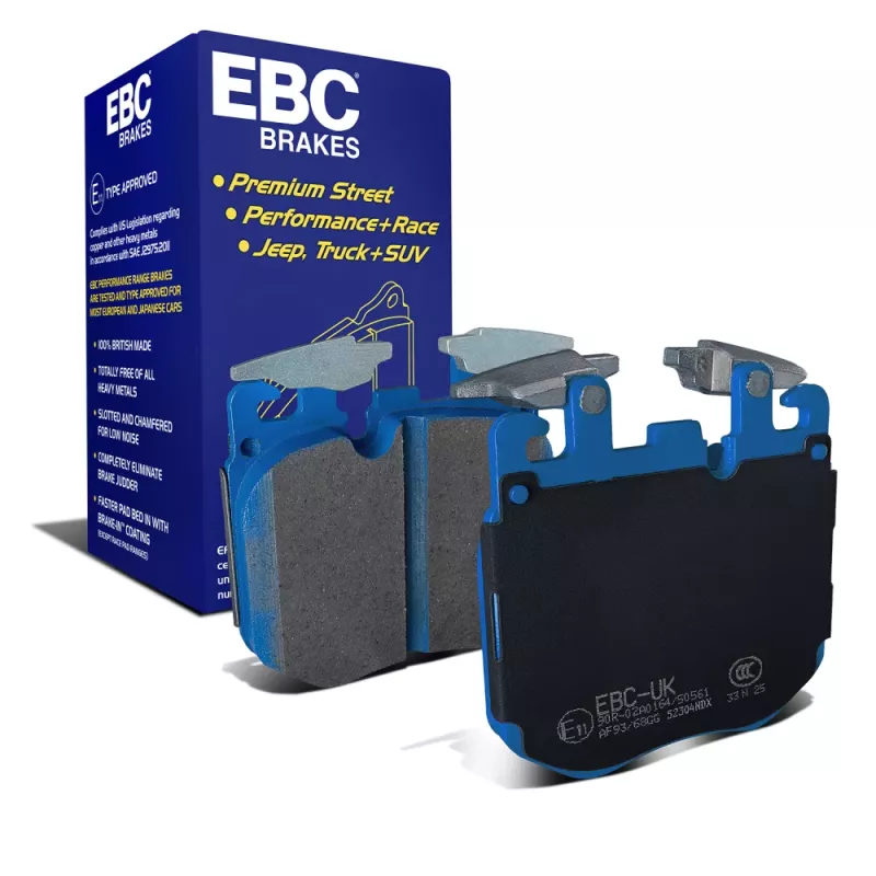 Bromsbelägg fram EBC Bluestuff BMW MED M-bromsar 2,3,4, Z4 i G- plattform & Toyota GR Supra