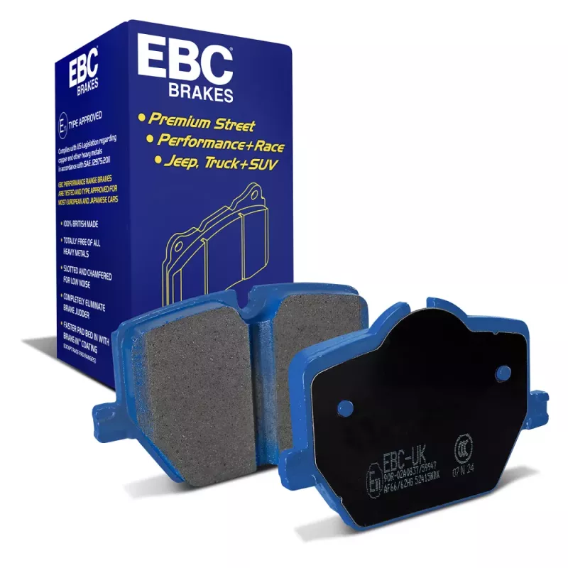 Bromsbelägg bak EBC Bluestuff BMW 2,3,4, Z4 i G- plattform & Toyota GR Supra