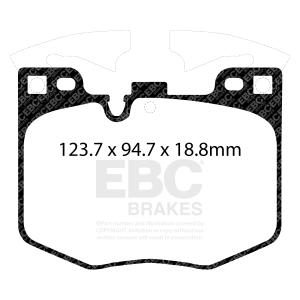 Bromsbelägg fram EBC RP-X BMW EJ M-bromsar 2,3,4, Z4 i G- plattform & Toyota GR Supra