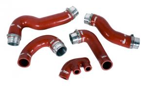 Silikonslangar för tryckslangarna till turbos för Porsche 996 Turbo, Röd