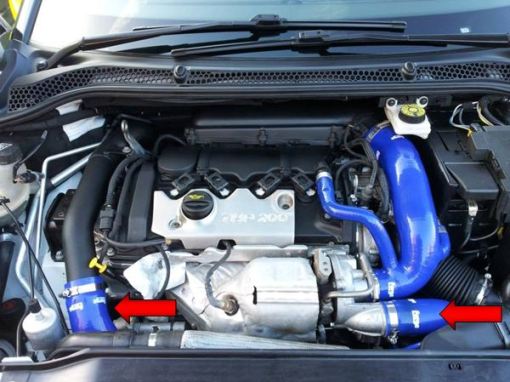 Silikon Laddtrycksslang Kit för Peugeot RCZ 200 THP, Blå