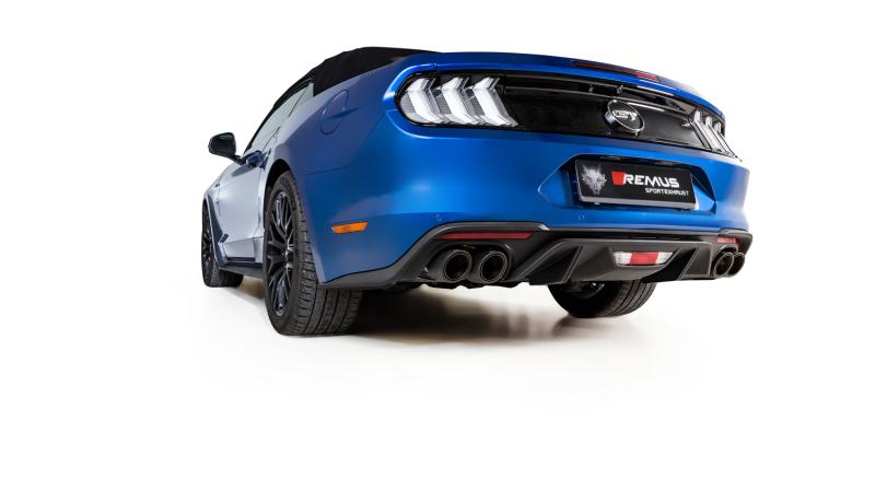 Cat-back System L/R: Sport exhaust Ford Mustang VI Facelift 5.0l with integrated valves (selectable tail pipes) and EC approval