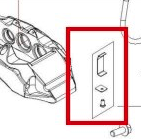 Glidbleck med struv. (Framok Mono 330-356mm)