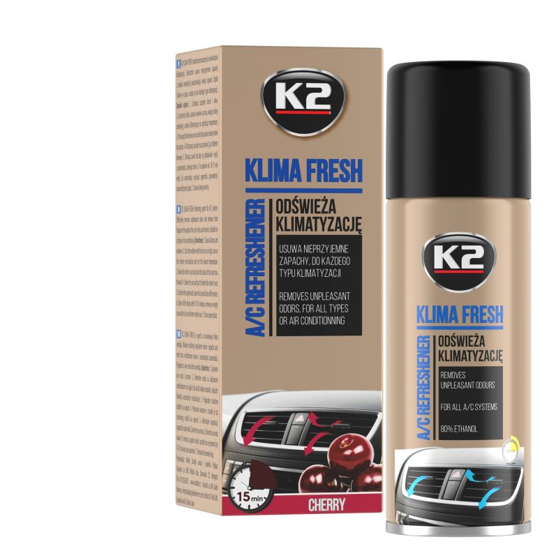 K2 Klimatanläggning rengörning / Luftfräschare körsbär doft - 150ml