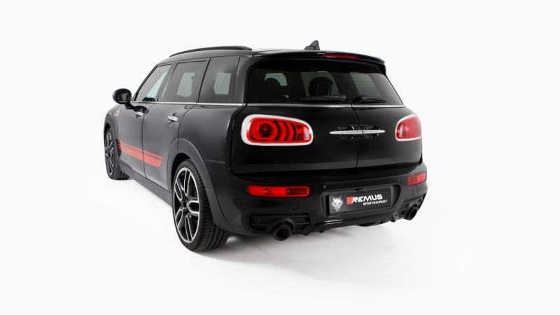 Cat-back-system, centered left/right system with integrated valve for MINI JCW Clubman/Countryman ALL4 (selectable tail pipes), incl. EC homologation