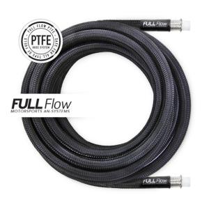 Black Nylon PTFE Braided Fuel Hose AN-6, Length 1m