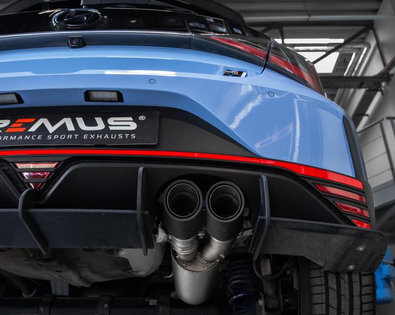 Sport exhaust centered (reflection principle), right side for the Hyundai i20 N Performance, incl. (EC-) approval