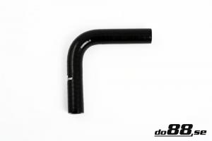 Silikonslang Svart 90 grader 0,25tum (6.5mm)