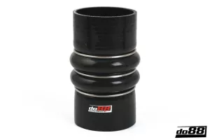 Silikonslang Svart Flexkoppling 2-Steg 3tum (76mm)