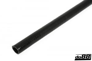 Silikonslang Svart Flexibel slät 1,0tum (25mm)