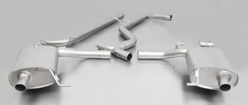 Cat-back system, sport exhaust left/right with integrated valves for Skoda Octavia III RS/vRS, incl. EC homologation