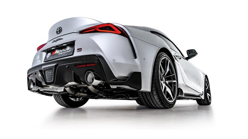 RACING axle-back-system L/R: RACING Sport exhaust centered with 2 tail pipes for L/R system and 1 integrated valve, NO (EEC-) APPROVAL